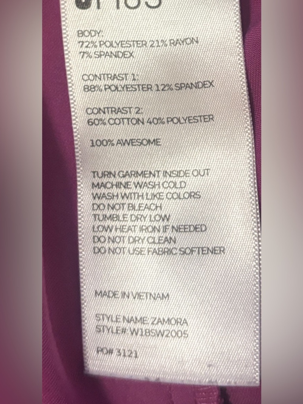 Figs Women's Scrub Set in Magenta - Picture 4 of 4